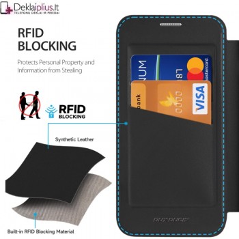 Dux Ducis Skin X Pro dirbtinos odos juodas dėklas su magsafe (Samsung Galaxy S26 Ultra)